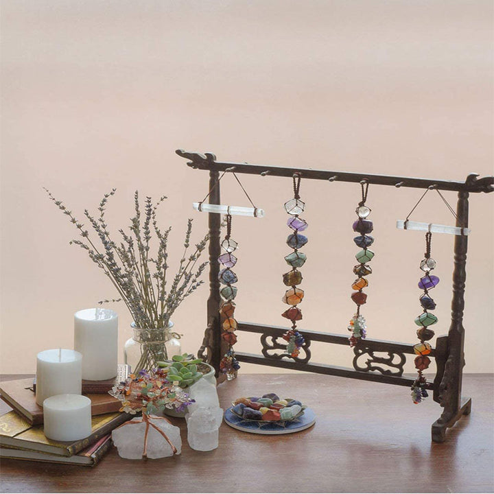 Olivenorma La pierre de guérison des 7 chakras Reiki Décoration de gland de méditation