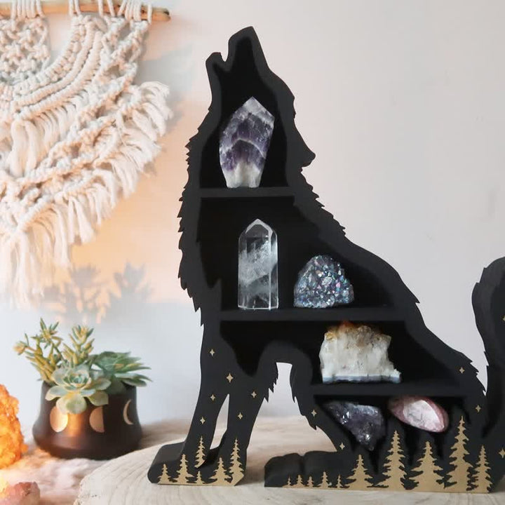 Etagère en cristal faite main en forme de loup Olivenorma