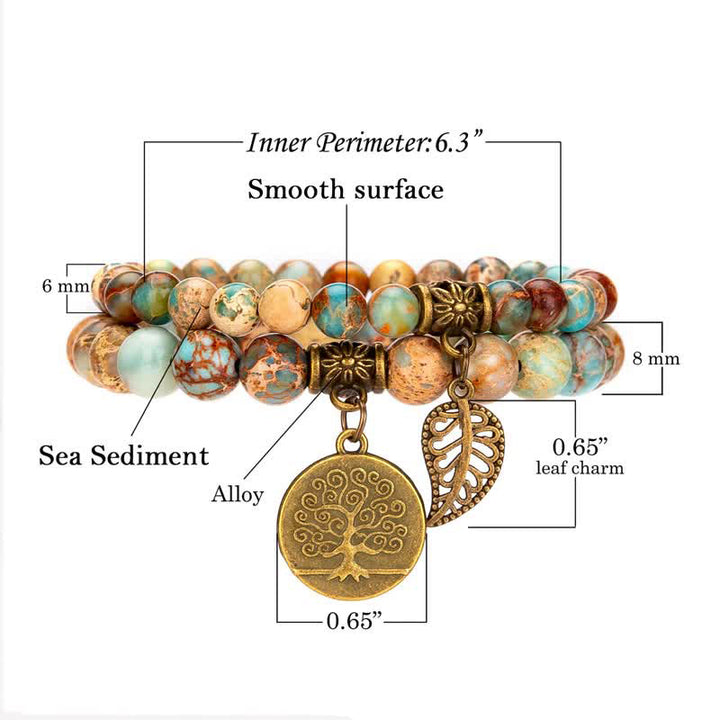 Bracelet de guérison en turquoise avec arbre de vie