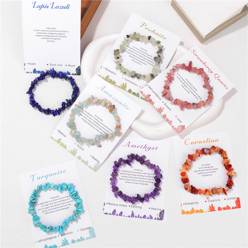 Bracelet en gravier irrégulier naturel coloré Olivenorma 