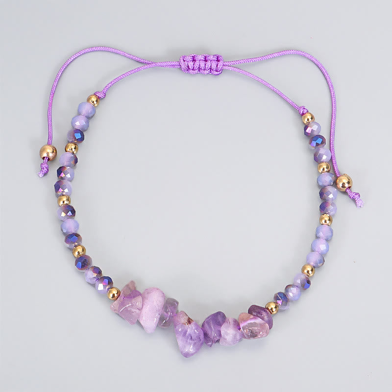 Bracelet en fil de gravier et cristal de Bohème Olivenorma