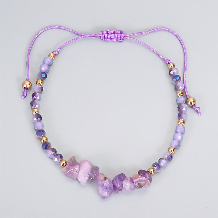 Bracelet en fil de gravier et cristal de Bohème Olivenorma