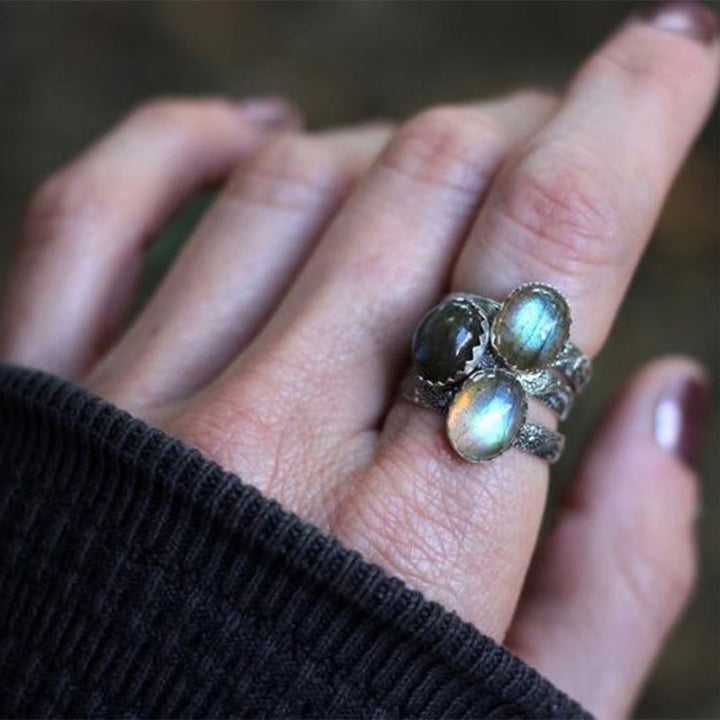 Olivenorma "Gentle Moonlight" - Bague en pierre de lune vintage