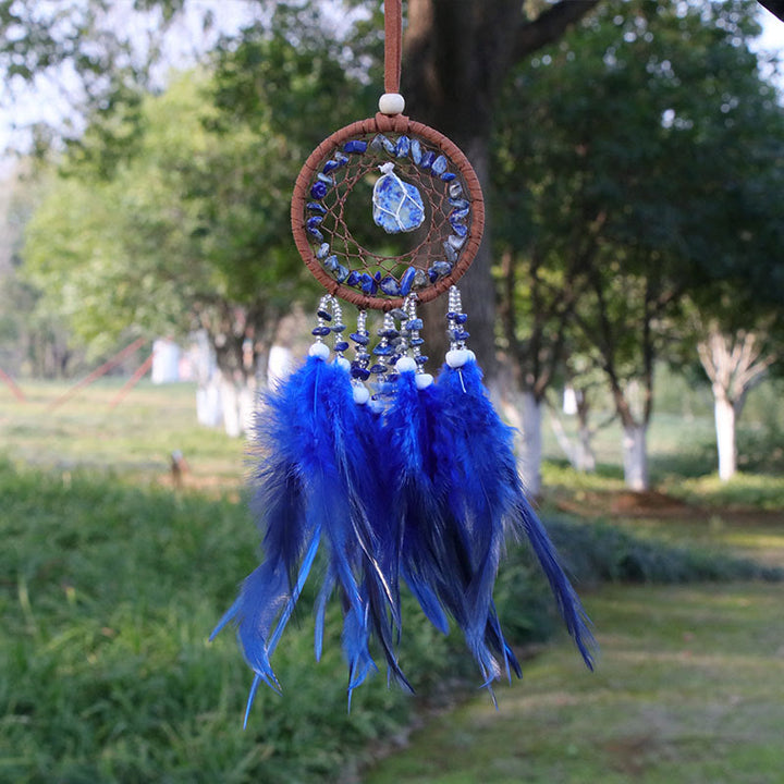 Pendentif en agate cristal naturel Olivenorma Charm attrape-rêves rond 