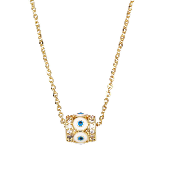 Collier avec pendentif mauvais œil turc style hip-hop Olivenorma