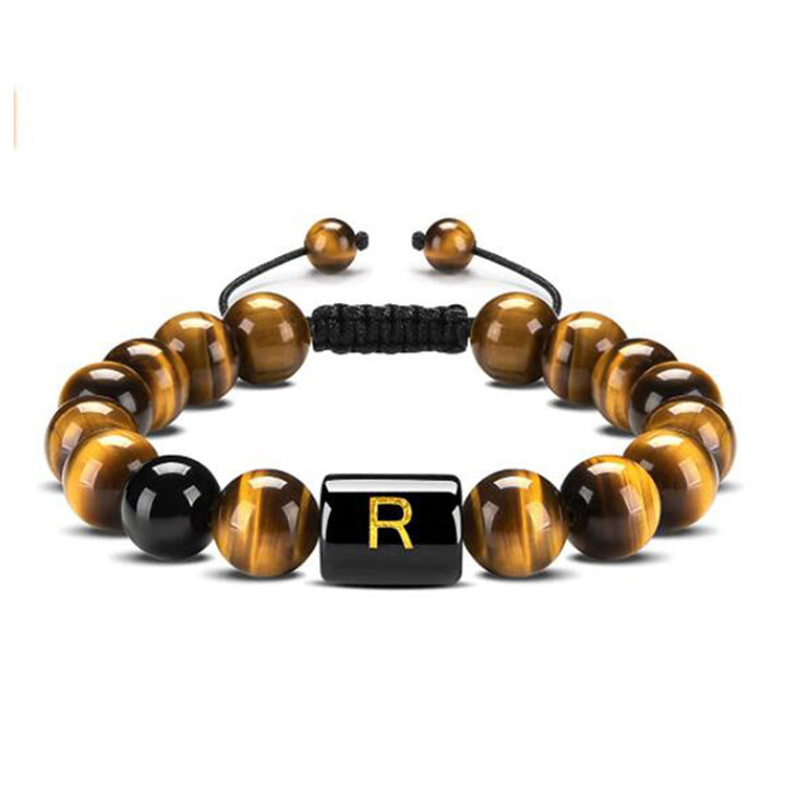 Bracelet de protection lettre œil de tigre - Œil de tigre - R - image 21