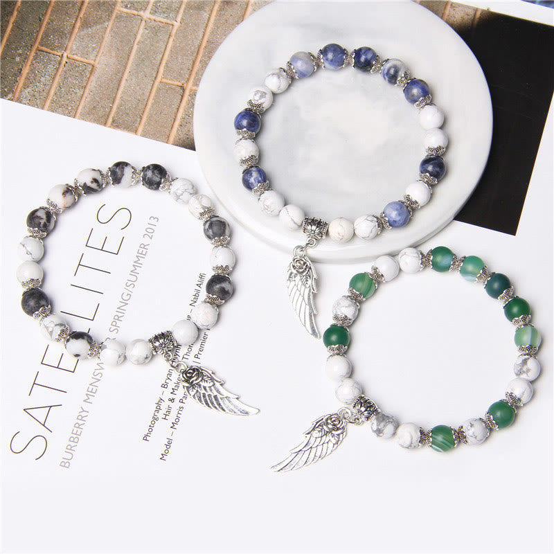 Olivenorma « Peace Energy » – Bracelet Aile en Cristal d'Agate Couleurs 