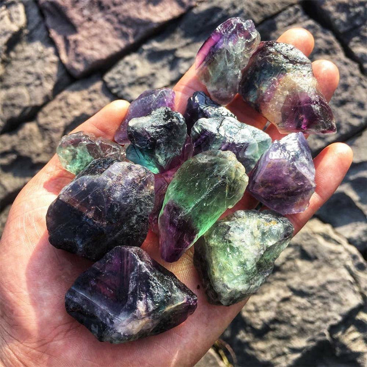 Cristal de fluorite arc-en-ciel Olivenorma Pierre naturelle