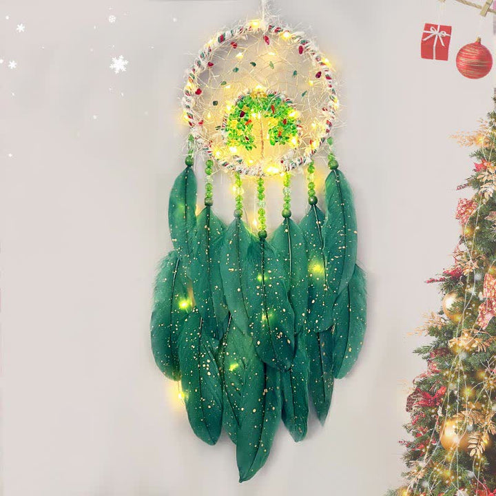 Décoration de Noël Olivenorma Péridot Attrape-rêves