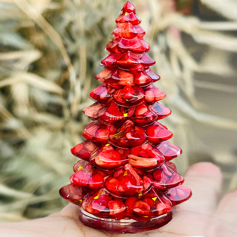 Décoration en pierre de cristal naturel pour sapin de Noël Olivenorma 