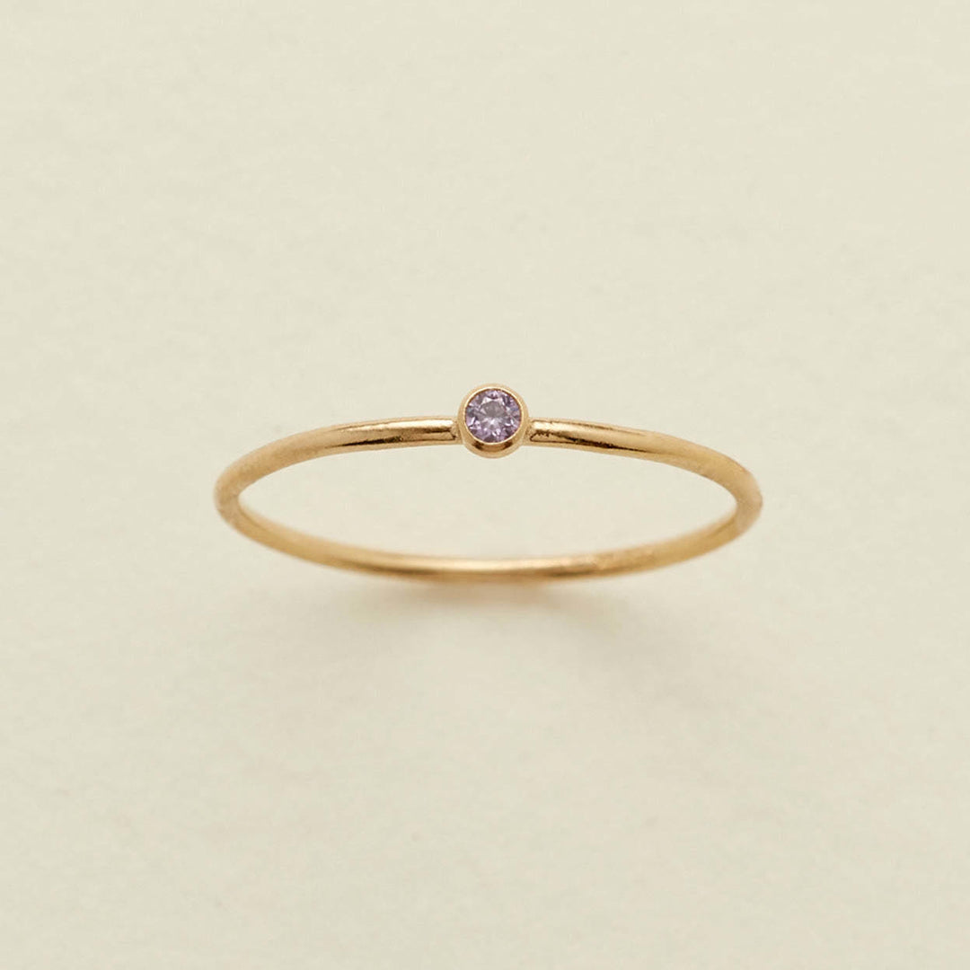 Bague fine de naissance Olivenorma avec pierre de naissance pour 12 mois - image 14