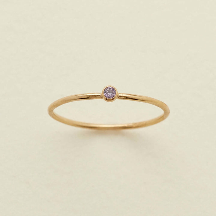 Bague fine de naissance Olivenorma avec pierre de naissance pour 12 mois - image 14