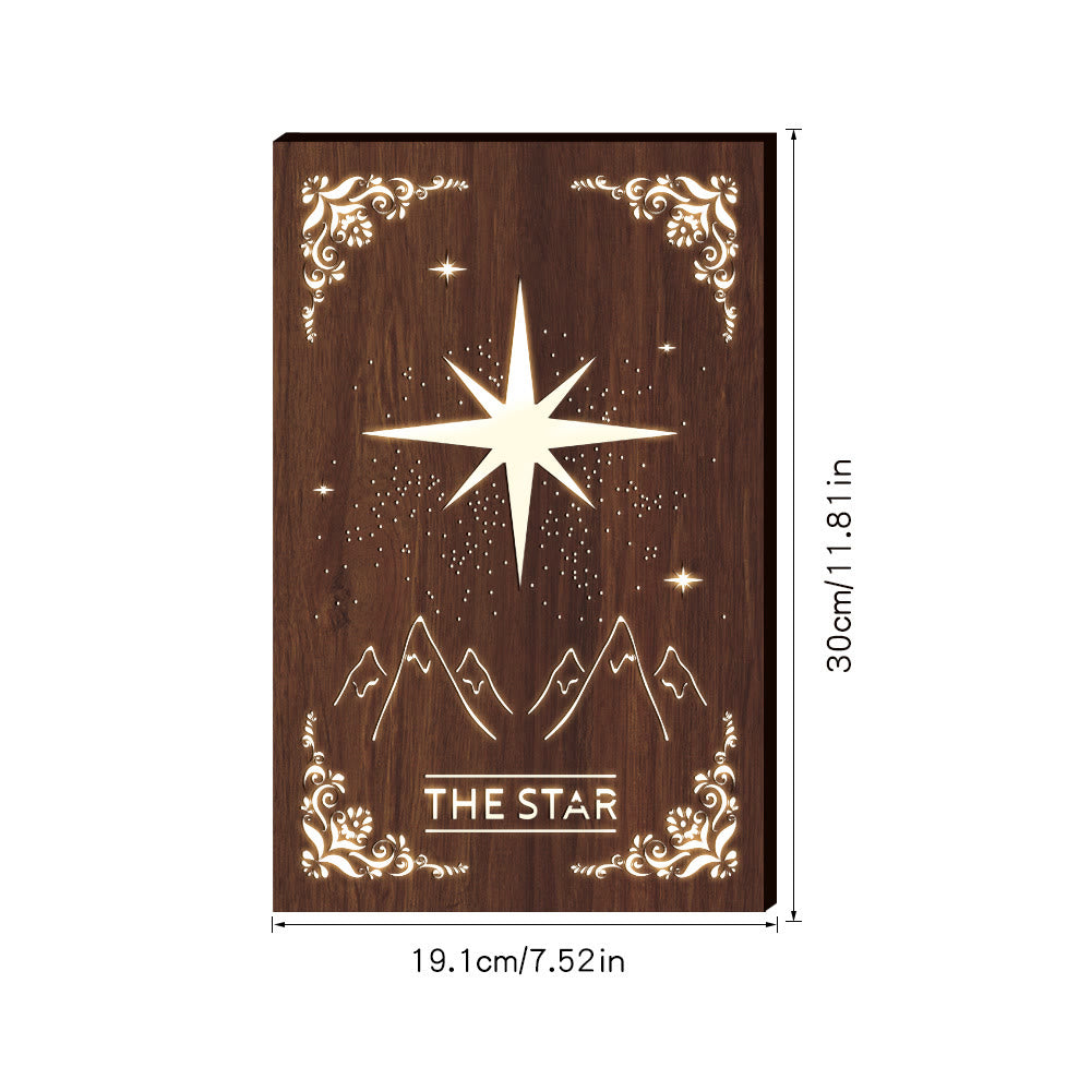 Lampe décorative en forme de ciel étoilé "THE STAR" en bois Olivenorma 