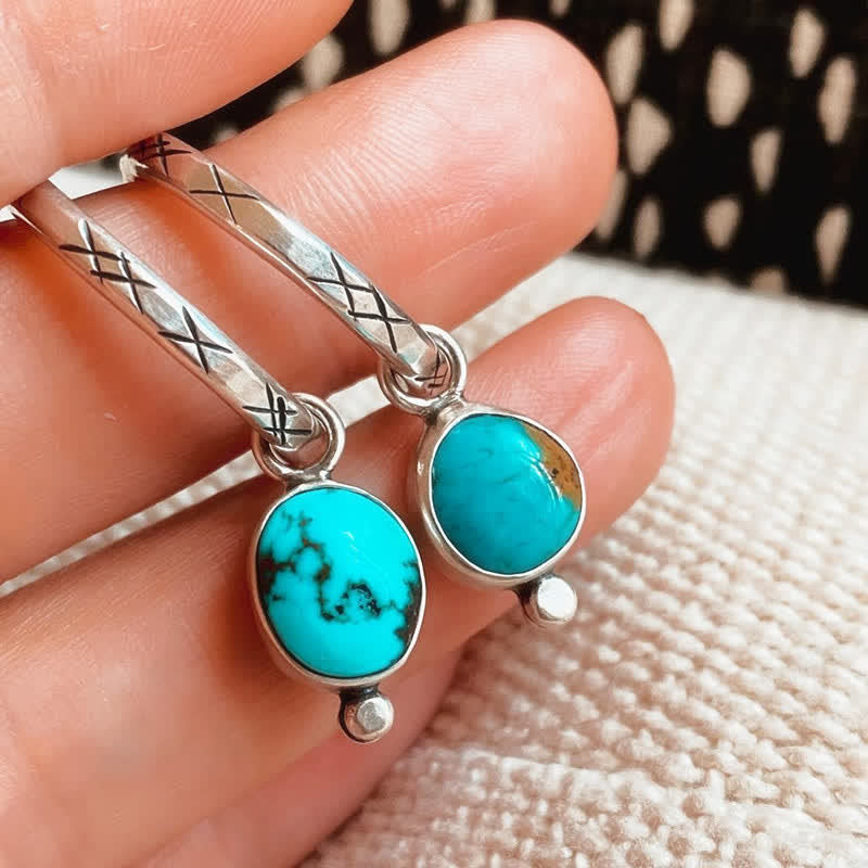 Boucles d'oreilles rétro turquoise Olivenorma - image 2