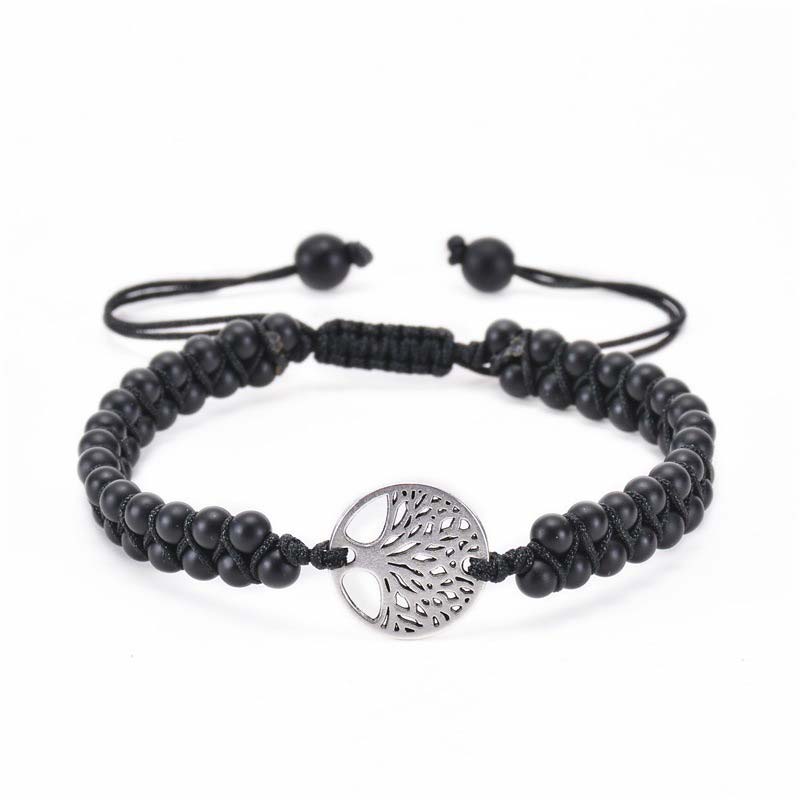 Bracelet tressé double en cristal naturel Arbre de vie Olivenorma