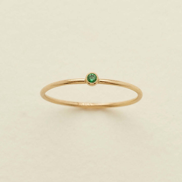 Bague fine de naissance Olivenorma avec pierre de naissance pour 12 mois - image 13
