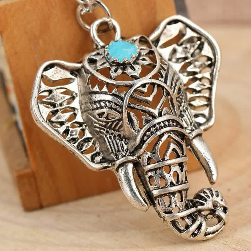 Collier éléphant turquoise vintage Olivenorma - image 8