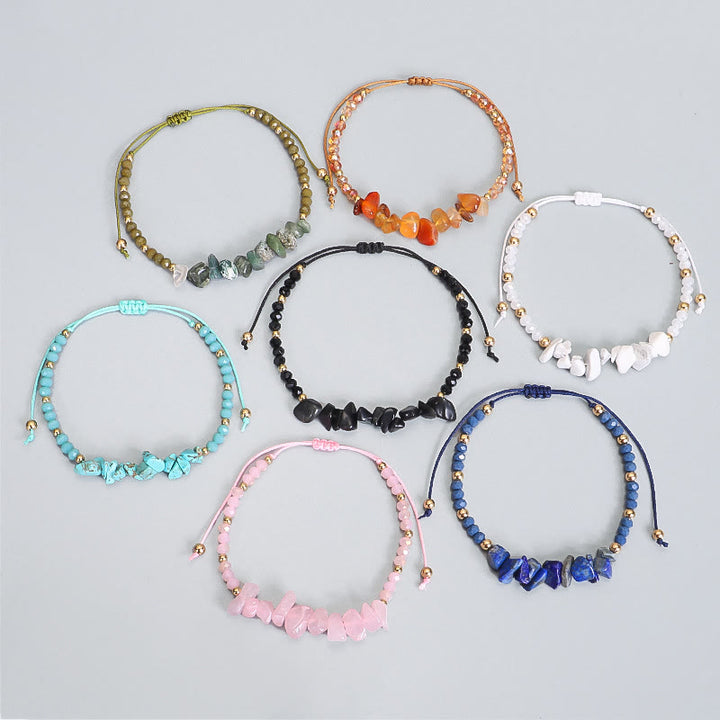 Bracelet en fil de gravier et cristal de Bohème Olivenorma