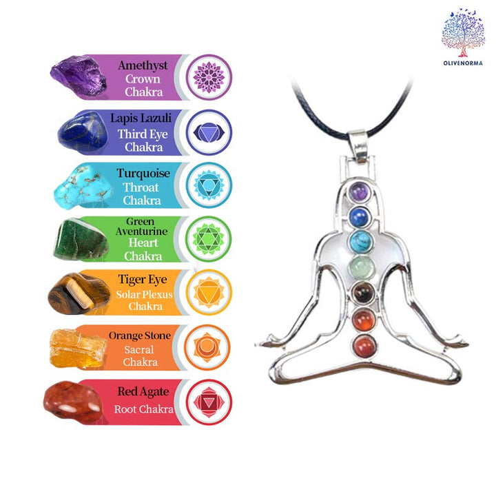 Collier de méditation des chakras Olivenorma 