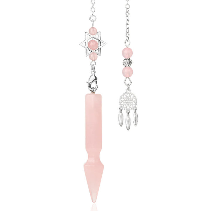 Pendule Lotus Metatron en cristal naturel Olivenorma