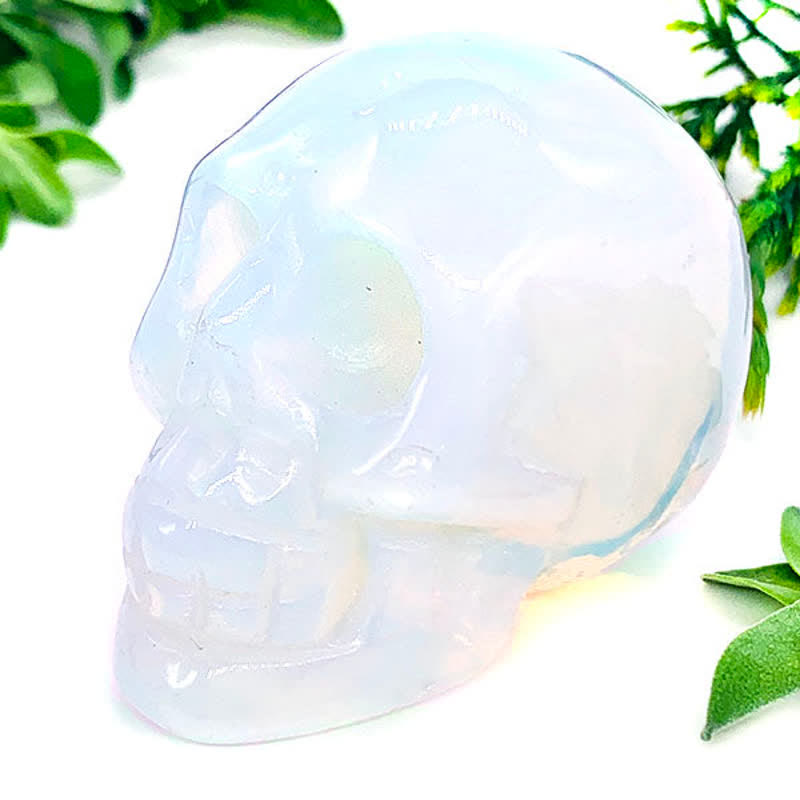 Décoration de crâne en cristal d'opalite Olivenorma