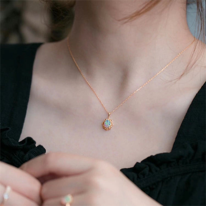 Collier ajustable en argent sterling avec dentelle de style vintage Olivenorma 