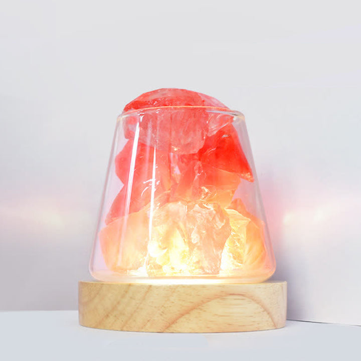 Four Seasons - Lampe d'aromathérapie en cristal avec diffuseur d'huiles essentielles - Quartz rouge - Menthe - image 6