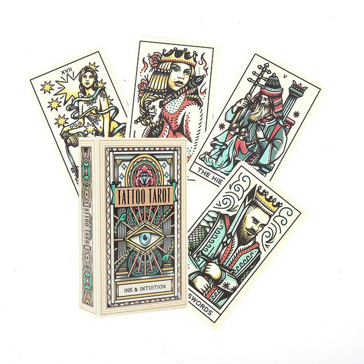 Encre de tatouage et cartes de tarot d'intuition Olivenorma