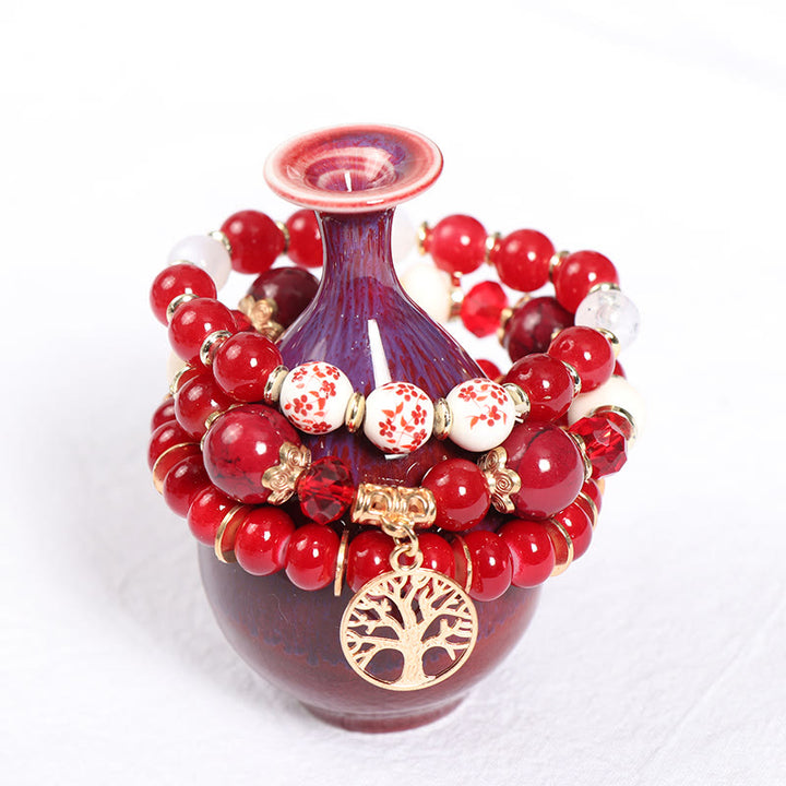 Ensemble de bracelets en cristal arbre de vie fait main Olivenorma Boho