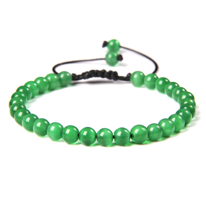 Bracelet tressé en perles de pierre naturelle de 6 mm Olivenorma