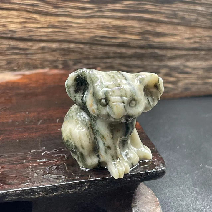 Olivenorma 1,2 pouces sculpté mignon koala figurine décoration en pierre précieuse