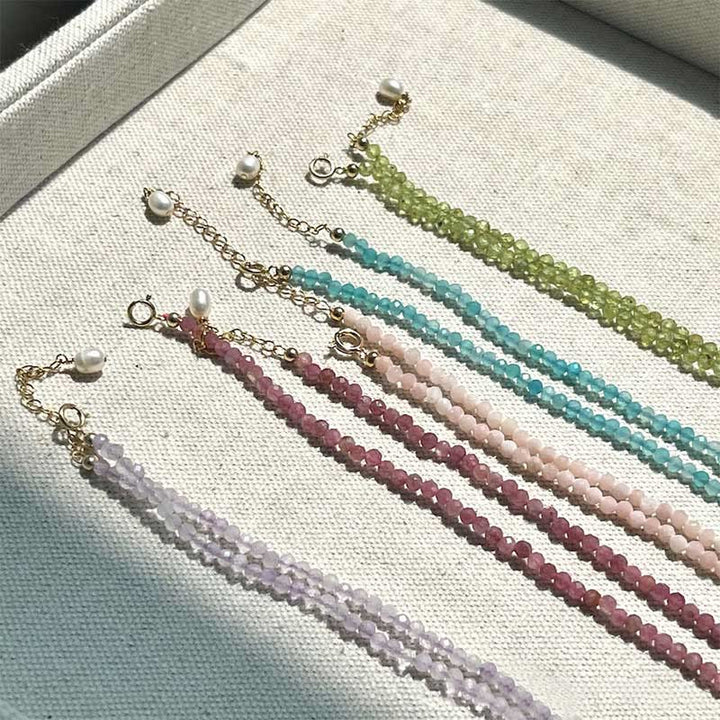 Collier avec pendentif en métal et cristal naturel Olivenorma