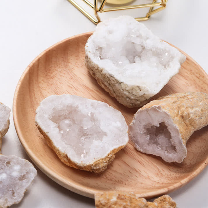 Cristal de guérison en pierre naturelle d'agate blanche