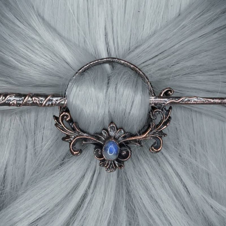 Épingle à cheveux Cirrus en pierre de lune vintage