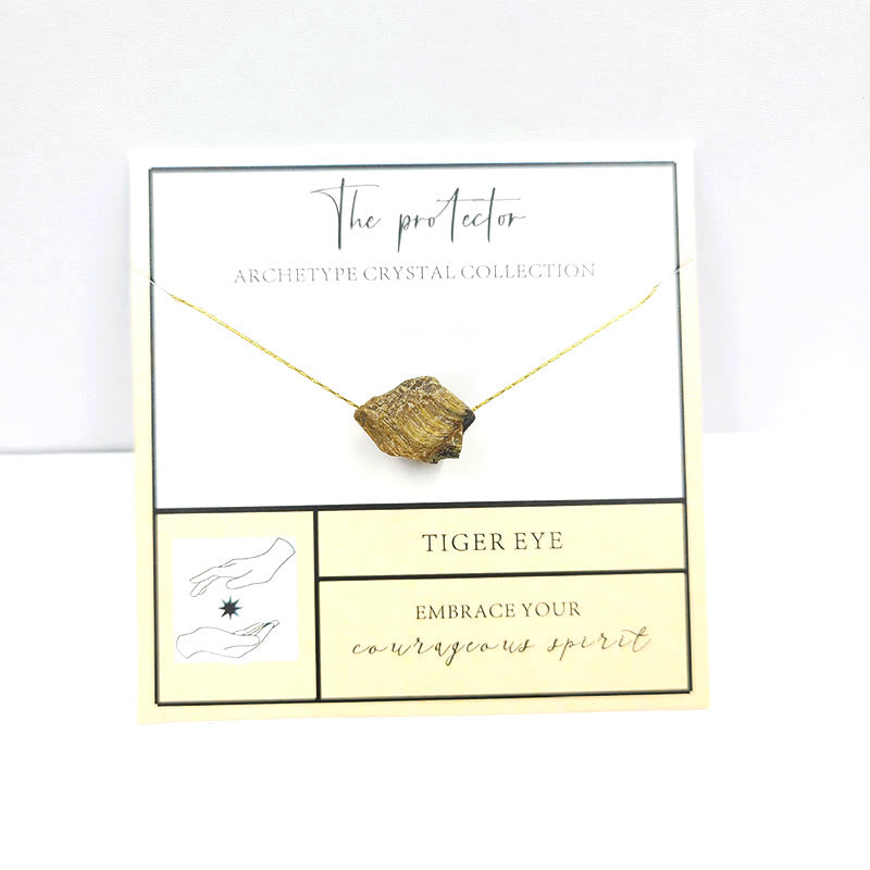 Collier avec pierres précieuses brutes taillées, cadeau de gratitude spirituelle Olivenorma 
