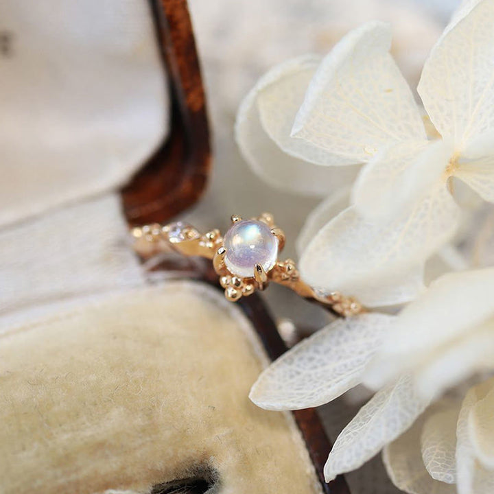 Olivenorma « You Are Bright Moonlight » - Bague délicate en pierre de lune 