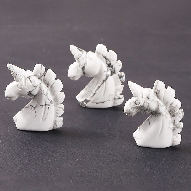 Olivenorma Figurine de licorne en cristal naturel de 2 pouces Décoration en pierres précieuses 