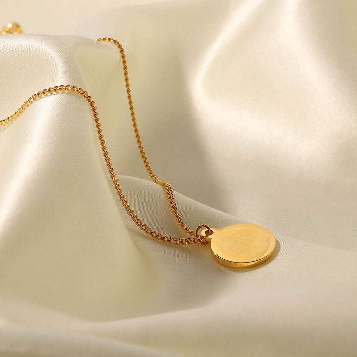 Collier pendentif mauvais œil en zircon blanc Olivenorma 
