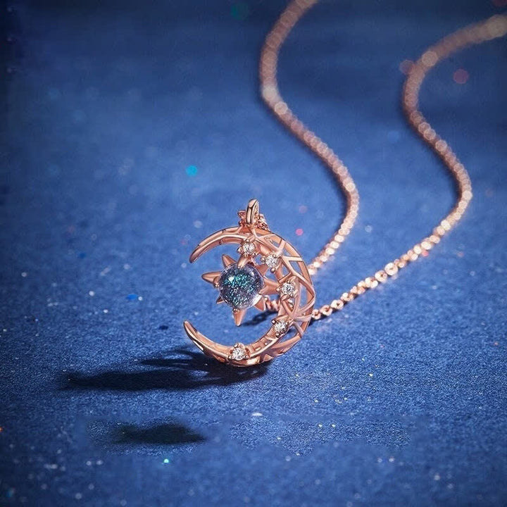 Collier délicat en pierre de lune céleste Olivenorma