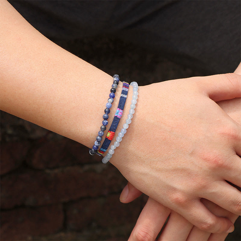 Ensemble de bracelets en cristal turquoise Olivenorma Bohemia Afrique 