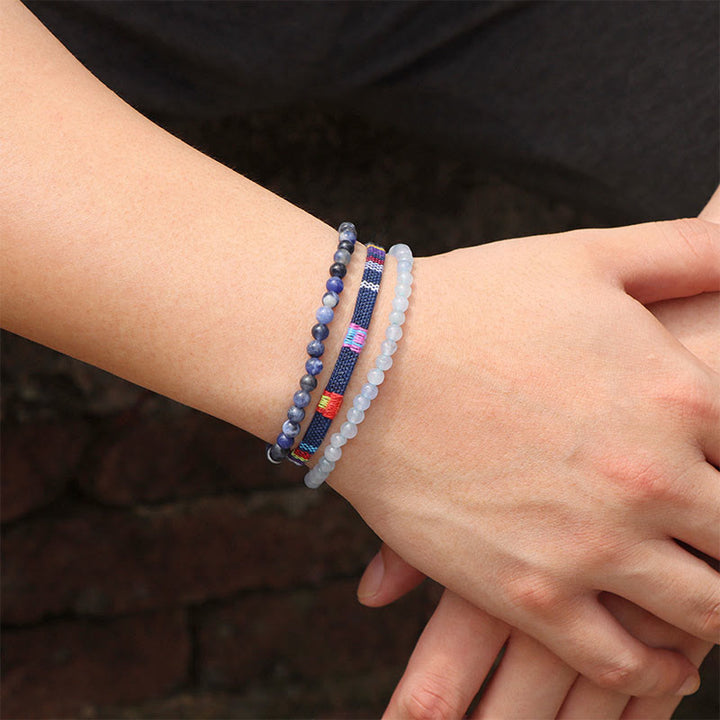 Ensemble de bracelets en cristal turquoise Olivenorma Bohemia Afrique 