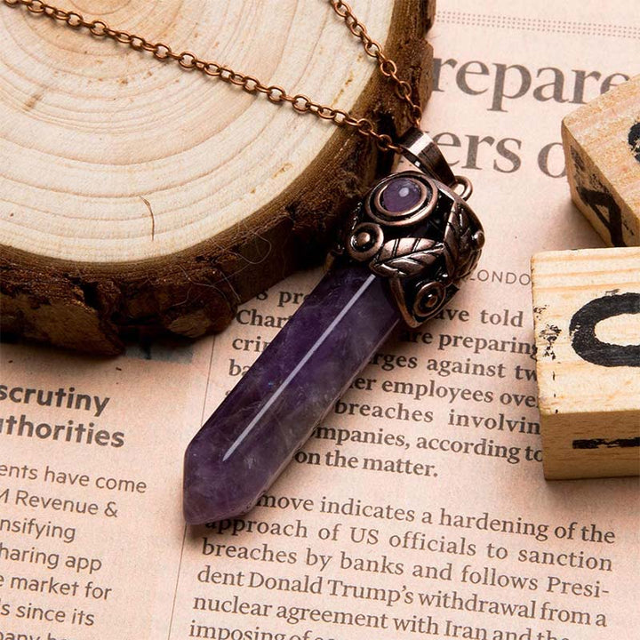 Collier hexagonal en cristal naturel Olivenorma