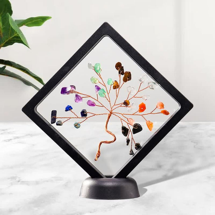 Décoration d'arbre porte-bonheur en cristal de chakra Olivenorma 