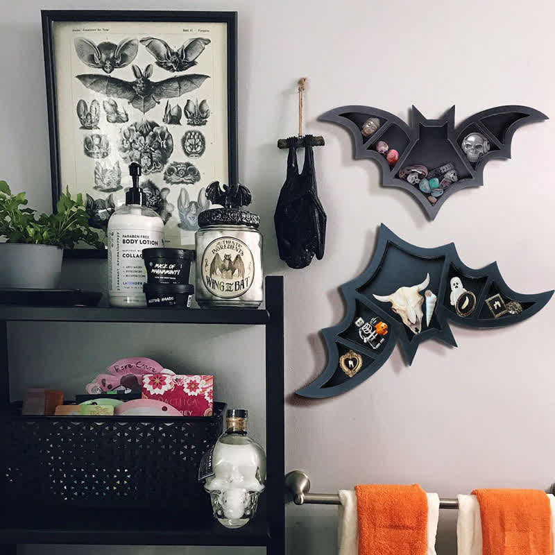 Etagère en cristal en bois en forme de chauve-souris Olivenorma