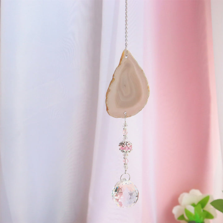 Pendentif suspendu fait main Olivenorma Carillon éolien en cristal de soleil