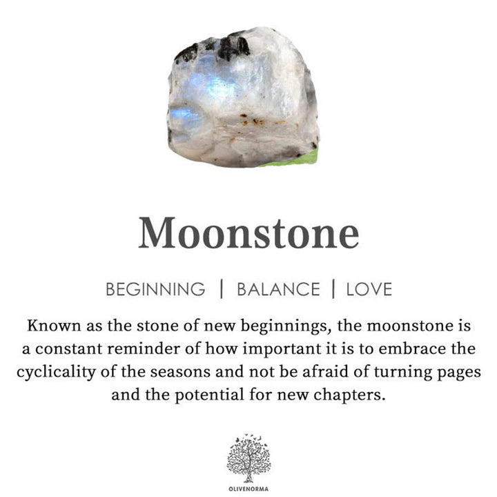 Olivenorma « Source d'intuition » - Bague rétro en pierre de lune