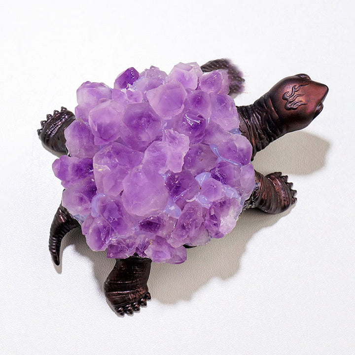 Lampe décorative en forme de tortue en cristal naturel Olivenorma 