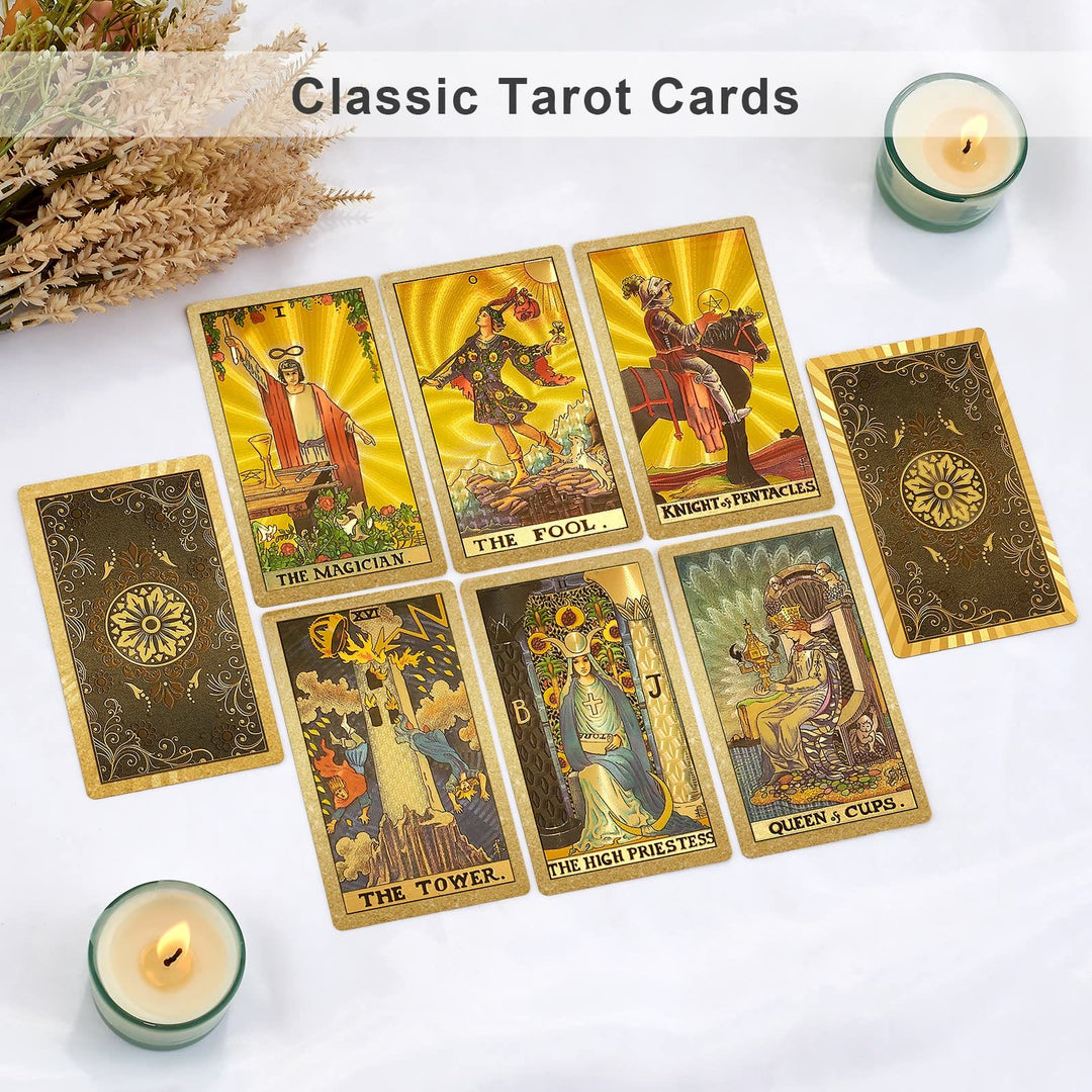 Jeu de cartes de tarot à motif bronzant Olivenorma