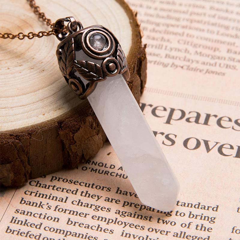 Collier hexagonal en cristal naturel Olivenorma