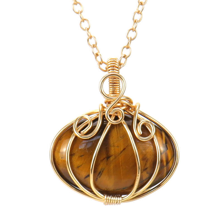Olivenorma GUARDIAN PUMPKIN - Collier créatif en cristal de citrouille 